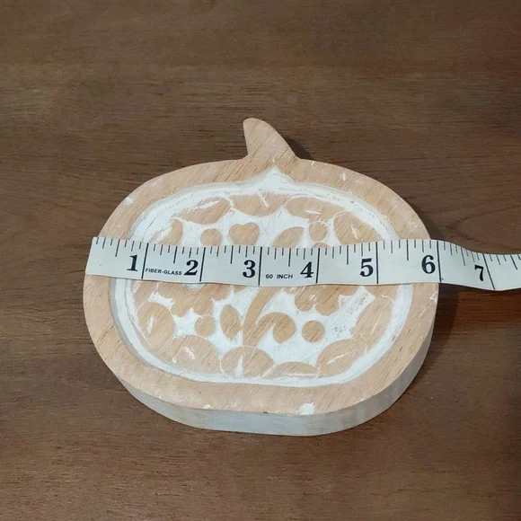 Wooden Pumpkin Decor with Floral Design - Picture 5 of 9